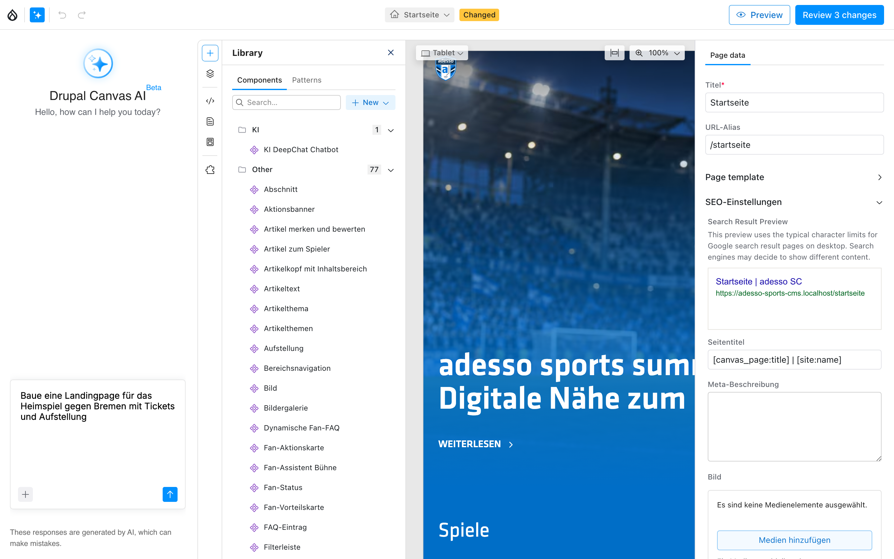 Drupal Canvas AI